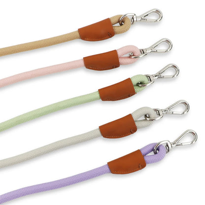 Pastel Rope Leash with Leather Detail